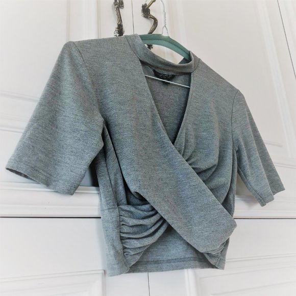 Softest Topshop Twist-Front Choker-Neck Top XS - Picture 14 of 16